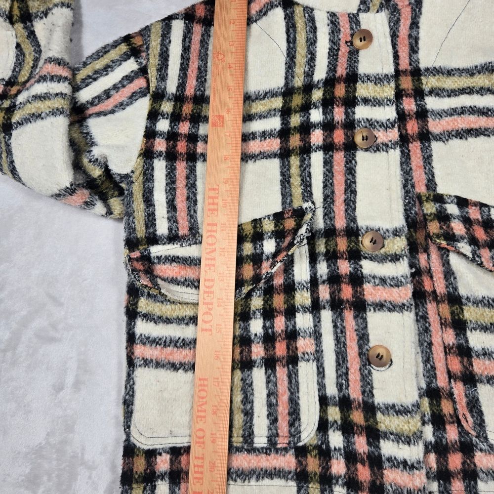 Bagatelle pastel plaid shacket Womens M Jacket Soft Comfortable Warm - Picture 10 of 14